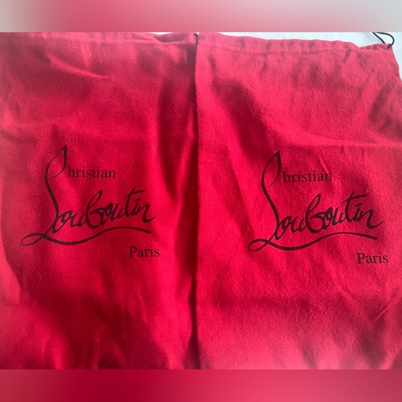 *Authentic* Christian Louboutin Kate 100 Veau Velours in color Bomba - Picture 8 of 12